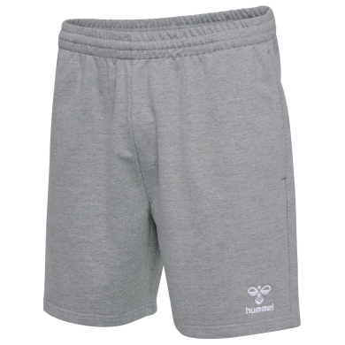 hummel Freizeithose hmlGO 2.0 Sweatshorts (Bio-Baumwolle) kurz grau Herren