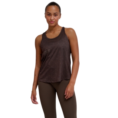 hummel Tanktop hmlCOURT AOP Light Weight (atmungsaktiv, leicht) coffeebraun Damen