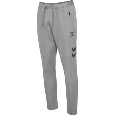 hummel Trainingshose hmlCIMA 2.0 Pants (rec. Polyester, mit Reißverschlusstaschen) lang grau Herren