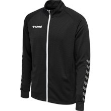 hummel Sport-Trainingsjacke hmlAUTHENTIC Poly Zip (gestrickter Polyester, mit Reißverschlusstaschen) schwarz Herren