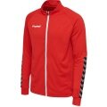hummel Sport-Trainingsjacke hmlAUTHENTIC Poly Zip (gestrickter Polyester, mit Reißverschlusstaschen) rot Kinder