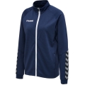 hummel Sport-Trainingsjacke hmlAUTHENTIC Poly Zip (gestrickter Polyester, mit Reißverschlusstaschen) marineblau Damen