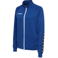 hummel Sport-Trainingsjacke hmlAUTHENTIC Poly Zip (gestrickter Polyester, mit Reißverschlusstaschen) dunkelblau Damen