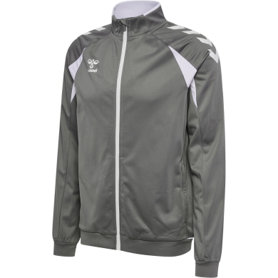 hummel Trainingsjacke hmlCORE 2.0 Track Zip (100% rec. Polyester) grau/weiss Herren