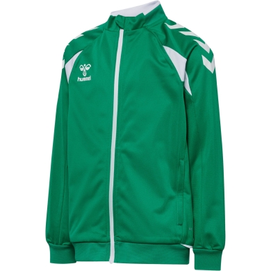 hummel Trainingsjacke hmlCORE 2.0 Track Zip (100% rec. Polyester) grün/weiss Jungen