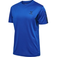 hummel Sport-Tshirt hmlACTIVE PL Jersey (100% rec. Polyester) kurzarm blau Herren