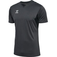 hummel Sport-Tshirt hmlAUTHENTIC PL Jersey (100 % Polyester) Kurzarm asphaltgrau Herren