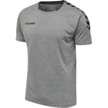 hummel Sport-Tshirt hmlAUTHENTIC Poly Jersey (leichter Jerseystoff) Kurzarm grau Herren