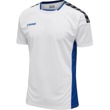 hummel Sport-Tshirt hmlAUTHENTIC Poly Jersey (leichter Jerseystoff) Kurzarm weiss/blau Herren
