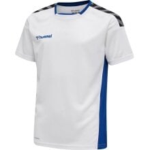 hummel Sport-Tshirt hmlAUTHENTIC Poly Jersey (leichter Jerseystoff) Kurzarm weiss/blau Kinder