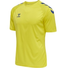 hummel Sport-Tshirt hmlCORE XK Core Poly (Interlock-Stoff) Kurzarm gelb/blau Herren