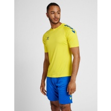 hummel Sport-Tshirt hmlCORE XK Core Poly (Interlock-Stoff) Kurzarm gelb/blau Herren