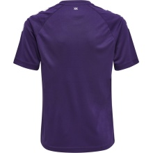 hummel Sport-Tshirt hmlCORE XK Core Poly (Interlock-Stoff) Kurzarm violett/weiss Kinder