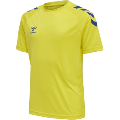 hummel Sport-Tshirt hmlCORE XK Core Poly (Interlock-Stoff) Kurzarm gelb/blau Kinder