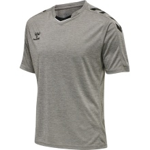 hummel Sport-Tshirt hmlCORE XK Poly Jersey (robuster Doppelstrick) Kurzarm grau Herren