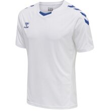 hummel Sport-Tshirt hmlCORE XK Poly Jersey (robuster Doppelstrick) Kurzarm weiss/blau Herren