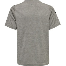 hummel Sport-Tshirt hmlCORE XK Poly Jersey (robuster Doppelstrick) Kurzarm grau Kinder