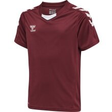 hummel Sport-Tshirt hmlCORE XK Poly Jersey (robuster Doppelstrick) Kurzarm weinrot Kinder