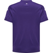 hummel Sport-Tshirt hmlCORE XK Poly Jersey (robuster Doppelstrick) Kurzarm violett/weiss Kinder