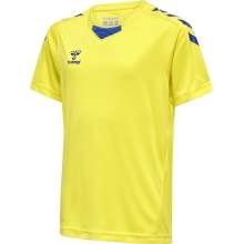 hummel Sport-Tshirt hmlCORE XK Poly Jersey (robuster Doppelstrick) Kurzarm gelb/blau Kinder