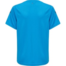 hummel Sport-Tshirt hmlCORE XK Poly Jersey (robuster Doppelstrick) Kurzarm blau Kinder