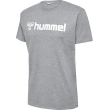 hummel Sport/Freizeit-Tshirt hmlGO 2.0 Logo (Bio-Baumwolle) Kurzarm grau Herren
