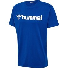 hummel Sport/Freizeit-Tshirt hmlGO 2.0 Logo (Bio-Baumwolle) Kurzarm dunkelblau Herren