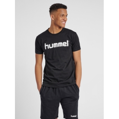 hummel Sport/Freizeit-Tshirt hmlGO Cotton Big Logo (Baumwolle) Kurzarm schwarz Herren