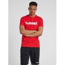 hummel Sport/Freizeit-Tshirt hmlGO Cotton Big Logo (Baumwolle) Kurzarm rot Herren
