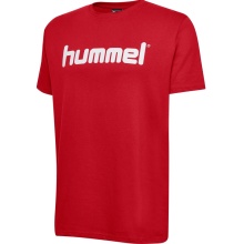 hummel Sport/Freizeit-Tshirt hmlGO Cotton Big Logo (Baumwolle) Kurzarm rot Kinder