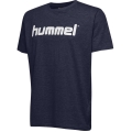 hummel Sport/Freizeit-Tshirt hmlGO Cotton Big Logo (Baumwolle) Kurzarm marineblau Kinder