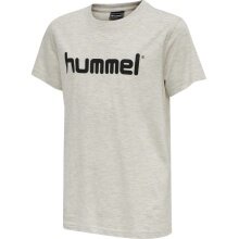hummel Sport/Freizeit-Tshirt hmlGO Cotton Big Logo (Baumwolle) Kurzarm hellgrau Kinder