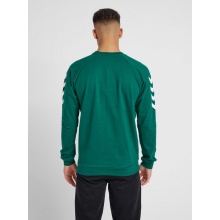 hummel Pullover Basic hmlGO Cotton Sweatshirt (Baumwolle) dunkelgrün Herren