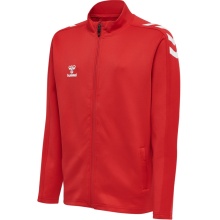 hummel Sport-Trainingsjacke hmlCORE XK Poly Zip Sweat (Polyester-Sweatstoff, Front-Reißverschluss) rot Kinder