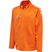 hummel Sport-Trainingsjacke hmlCORE XK Poly Zip Sweat (Polyester-Sweatstoff, Front-Reißverschluss) orange Kinder