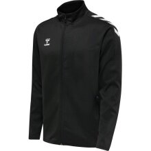 hummel Sport-Trainingsjacke hmlCORE XK Poly Zip Sweat (Polyester-Sweatstoff, Front-Reißverschluss) schwarz Herren