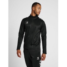 hummel Sport-Trainingsjacke hmlCORE XK Poly Zip Sweat (Polyester-Sweatstoff, Front-Reißverschluss) schwarz Herren