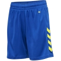 hummel Sporthose hmlCORE XK Poly Shorts (robuster Doppelstrick, ohne Seitentaschen) Kurz blau/gelb Kinder