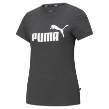 Puma Fitness-Shirt Essentials Logo (100% Baumwolle) dunkelgrau Damen