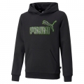 Puma Freizeit Kapuzenpullover Hoodie Graphic Logo - Baumwolle, gefüttert - schwarz Jungen