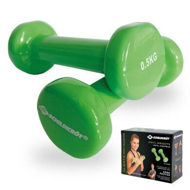 Schildkröt Fitness Hanteln Vinyl (Eisen/PVC) grün Set 2x0,5kg