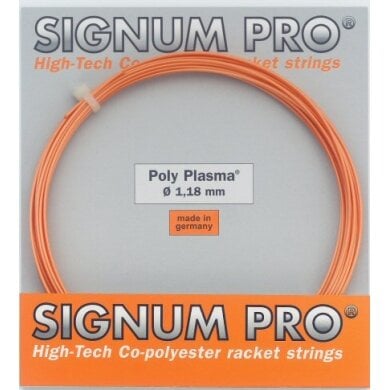 Signum Pro Tennissaite Poly Plasma (Haltbarkeit) orange 12m Set
