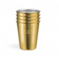 soulbottles Trinkbecher soulcoup steel Plain (Edelstahl) 4x300ml gold