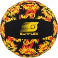 Sunflex Volleyball Beach- und Funball Neopren (Große 5) Flames Dragon schwarz/rot/gelb - 1 Ball