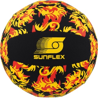Sunflex Volleyball Beach- und Funball Neopren (Große 5) Flames Dragon schwarz/rot/gelb - 1 Ball