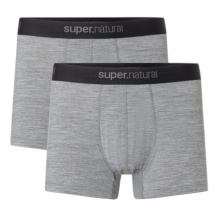 super natural Boxershort Tundra 175 - Merinowolle - Unterwäsche grau Herren - 2 Stück