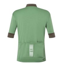 super natural Fahrrad-Shirt Gravier Camisa (Merinowolle, 3 Rückentaschen) grün Herren