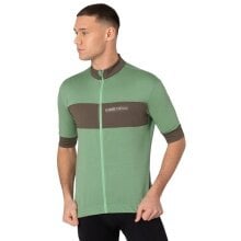 super natural Fahrrad-Shirt Gravier Camisa (Merinowolle, 3 Rückentaschen) grün Herren