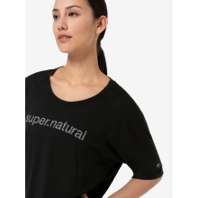 super natural Sport-/Freizeitshirt Liquid Flow Tee (atmungsaktiv, temperaturregulierung) schwarz/weiss Damen