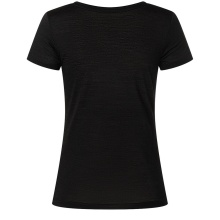super natural Funktionsunterwäsche Kurzarmshirt V-Neck Sierra 140 Tee (Merino-Mix) schwarz Damen